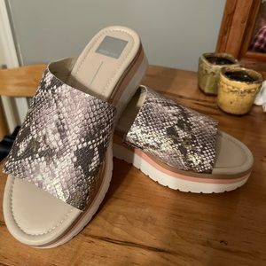 Dolce Vita wedge slides. size 9.